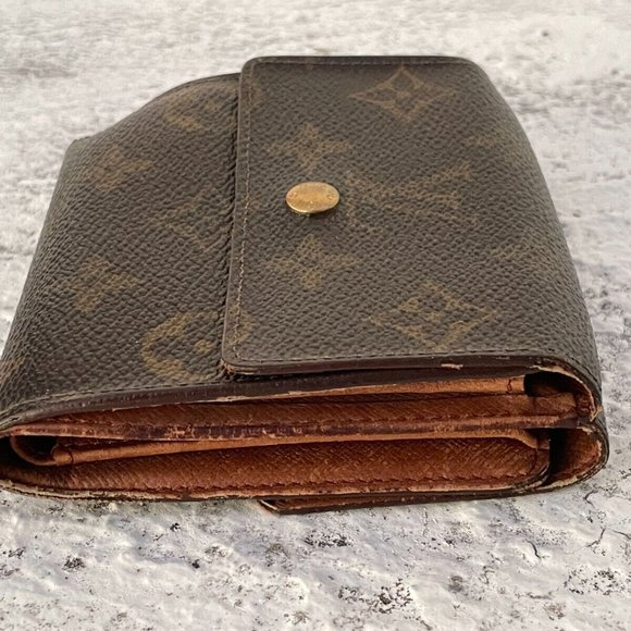 Vintage Louis Vuitton Wallet Card Holder Brown leather Made in France Authentic - Picture 2 of 11